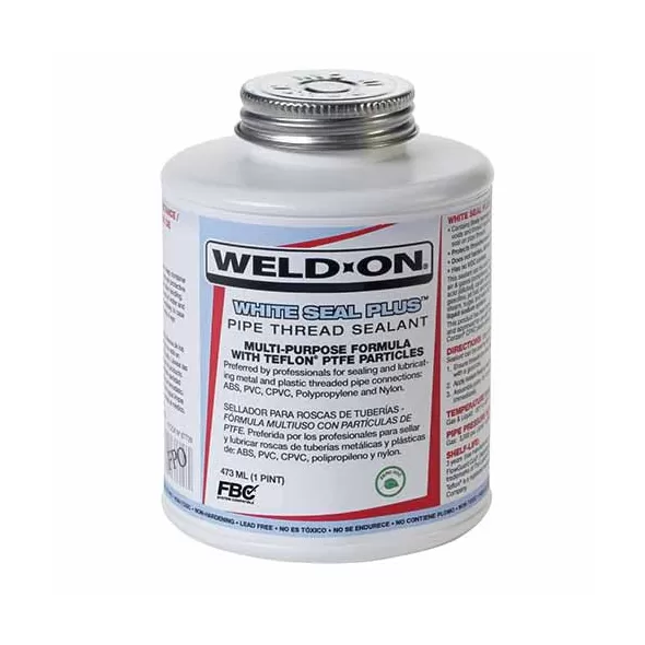 IPS Weld-On White Seal Plus Plastic and Metal Pipe Thread Sealant 1/2 pint | 87730