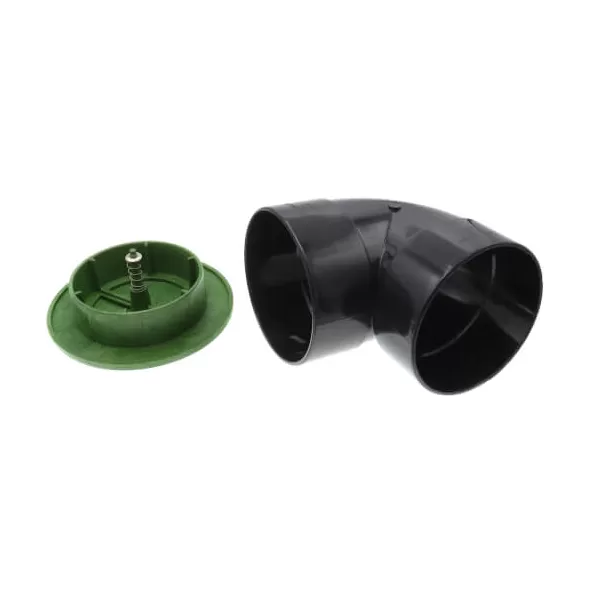 NDS Drain Emitter, 7-1/2" Green High Density Polypropylene Pop-Up w/90° Elbow | 4211