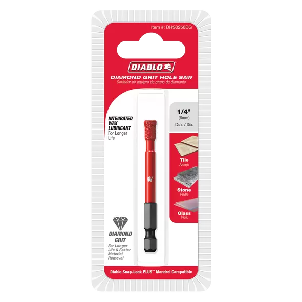 Diablo Diamond Grit Hole Saws 1/4"