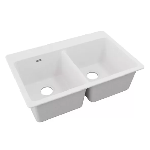 Quartz Classic Drop-in Sink Bowl, White | ELG3322WH0