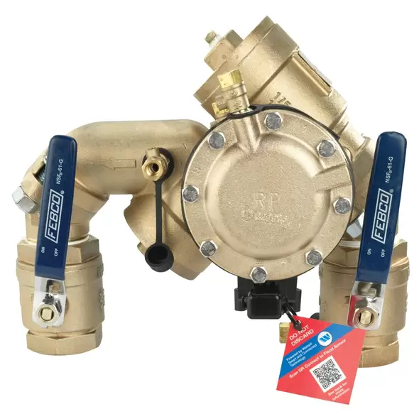 Febco Reduced Pressure Zone Backflow Preventer Assembly, LF 1-1/2" Flanged Joint | F683013