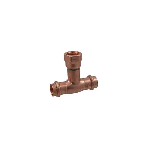 Nibco PC612 Copper Press Fitting 1" x 1" x 1/2" Press x Press x FPT Branch Tee LD | 9116506PC