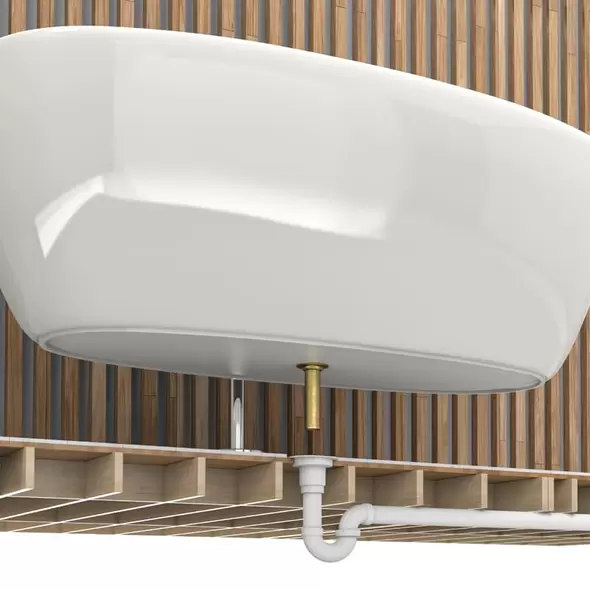 Oatey Freestanding PVC Tub Kit Includes PVC Adapter & Brass Tail Pieces | FTD5135P