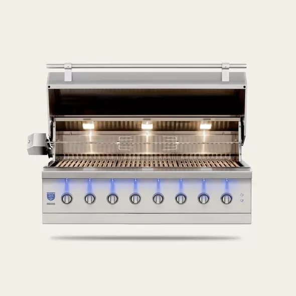 Summerset American Encore Grill, Natural Gas Hybrid W/ Drop-In Sear Burner, Rotisserie Kit, Griddle Plate, Starter Kit 54" | ENC54-NG