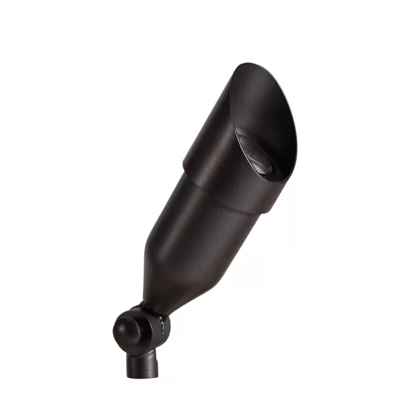 Alliance Outdoor Lighting Accent Up-Light FLood Ground Stake, Double Wire Lead 18" & 25', Black