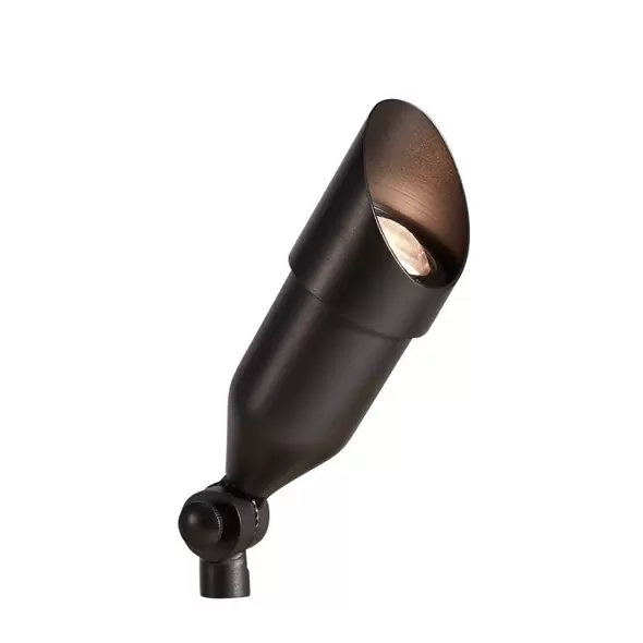 Alliance Outdoor Lighting Accent Up-Light FLood Ground Stake, Double Wire Lead 18" & 25', Black