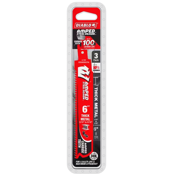 Diablo Steel Demon Carbide Blades Thick Metal Cutting 3 Pack 6"