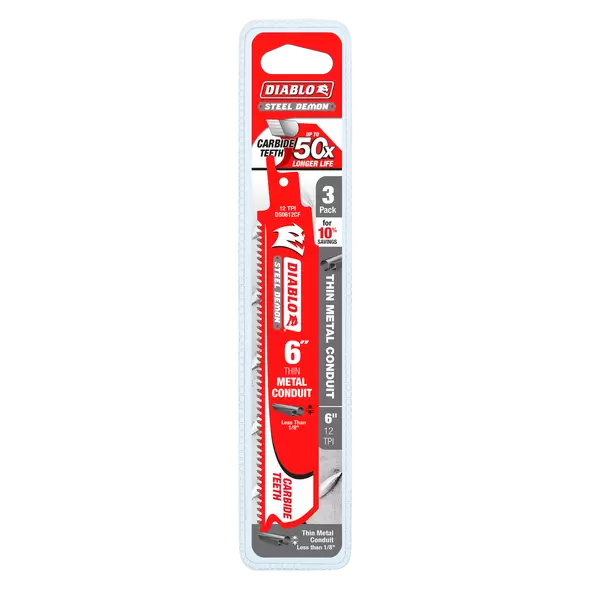 Diablo Steel Demon Carbide Thin Metal Cutting 3 Pack 6"