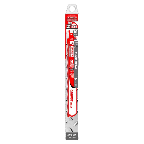 Diablo Steel Demon Carbide Reciprocating Blades Thick Metal 10 Pack 9"