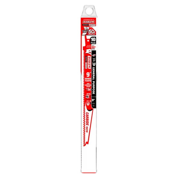 Diablo Demo Demon Carbide Reciprocating Blades 10 Pack 9"