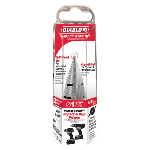 Diablo Impact Step Drill Bit (17 Steps) 7/8" - 1-1/8" | DSD1125S17