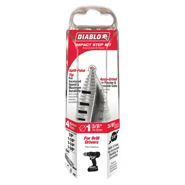 Diablo Step Drill Bit (15 Steps) 7/8" - 1-3/8" | DSD1375S15