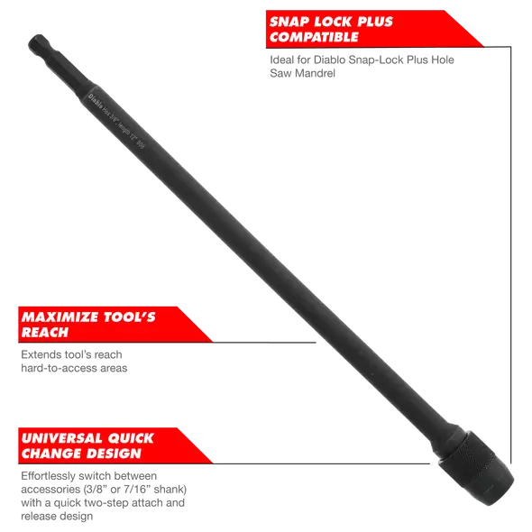 Diablo Universal Extension 1/4" x 12" | DXT1020