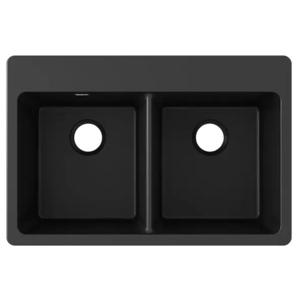 Quartz Classic Drop-in Sink Bowl, Black | ELG3322BK0