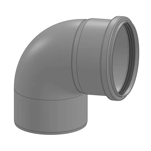 Ecco 487PEL Poly Vent 87 Elbow 4" | 190411