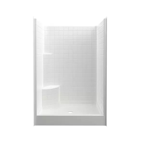 Shower Stall, Smooth Square Tile | ES48-34WS L