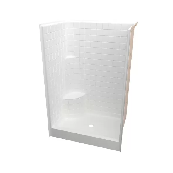 Shower Stall, Smooth Square Tile | ES48-34WS R