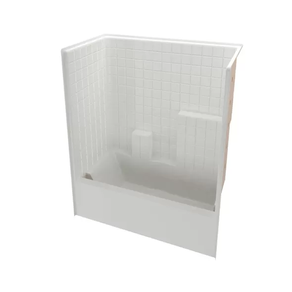 Tub Shower, White Left Drain | ET60-32LWH