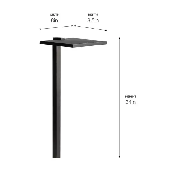 Kichler Shallow Shade Path Light 2700K | 16197BKT27