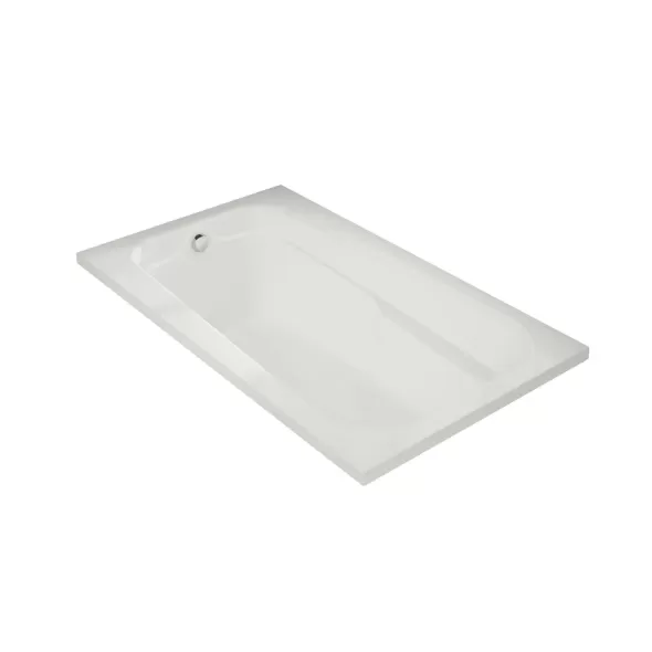 Tempest End Drain Aeroeffect Bathtub, Acrylic White | 100103-103-001-100