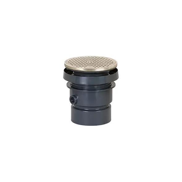 Sioux PVC Finish Line Cleanout 4 Soc 6.5" Round with Nickel Bronze Top 4" | 834-4PNRB