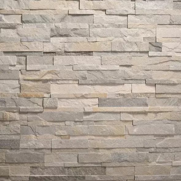 STACKED STONE FLATS ALPINE GREY ALPINE GREY QUARTZITE SPLIT FACE FLATS - 6 EA (6 SF) PER BUNDLE / 288 EA (SF) PER PALLET 6" X 24"