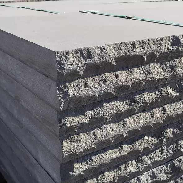 Grey Sill Cap 2L Chiseled, 2-1/4" x 24" x 96", 8 Ft/ Ea 9 Ea/ Pallet 72 Ft/ Pallet Natural Stone