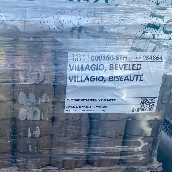 Techo Villagio Chestnut Brown 117 sf/Pallet 11 Layers/Pallet 10.64 sf/Layer 4 Pc | 000160