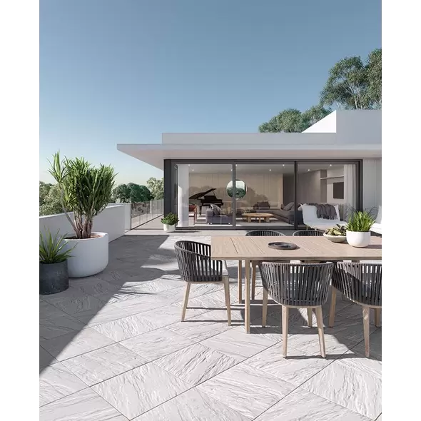 Techo-Bloc Everest HD Slate Paver, 500X500, Grayed Nickel | 008949