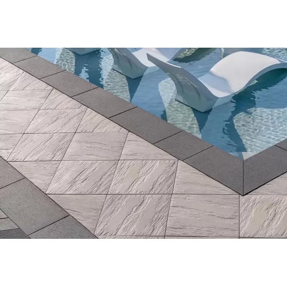 Techo-Bloc Everest HD Slate Paver, 500X500, Grayed Nickel | 008949