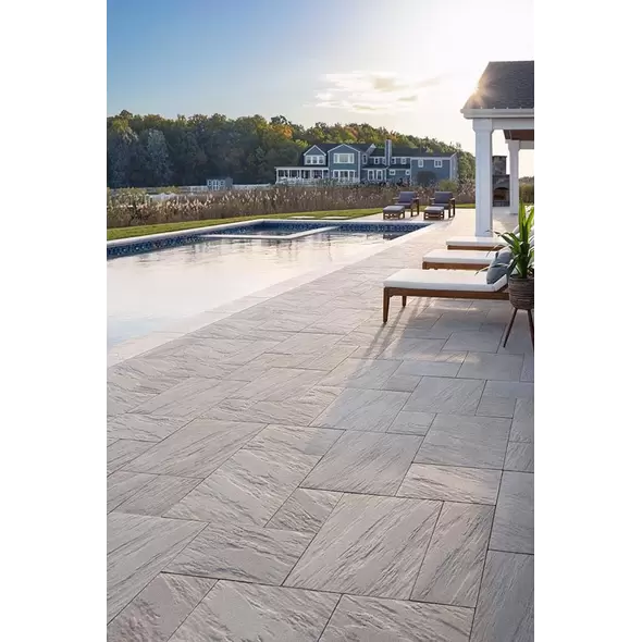 Techo-Bloc Everest HD Slate Paver, 500X500, Grayed Nickel | 008957