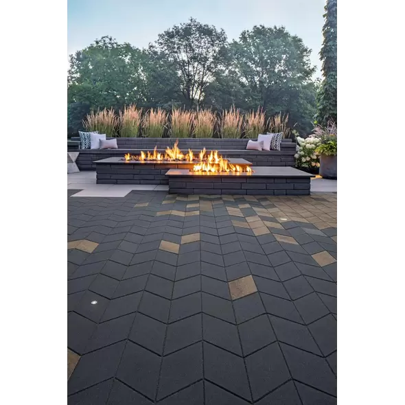 Techo-Bloc Diamond HD² Smooth Paver, 100mm, Onyx Black | 009280