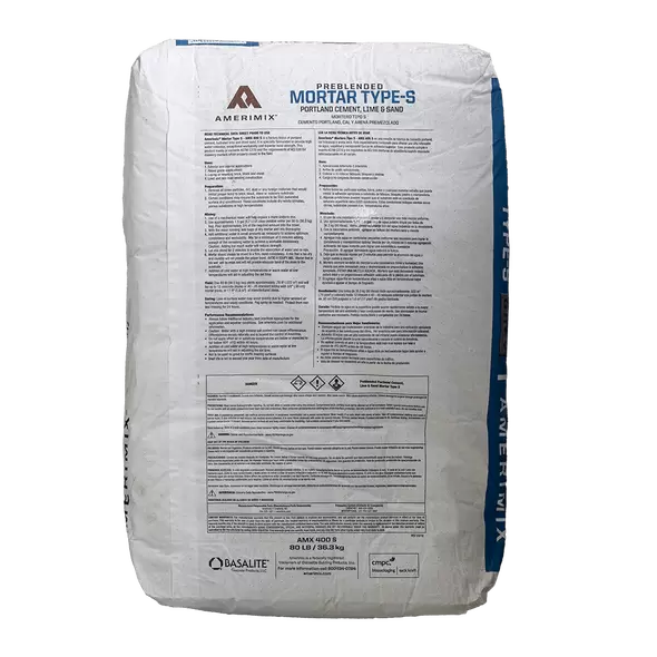 Amerimix Type S Mortar Mix, AMX 400, 80 lb | 100061992