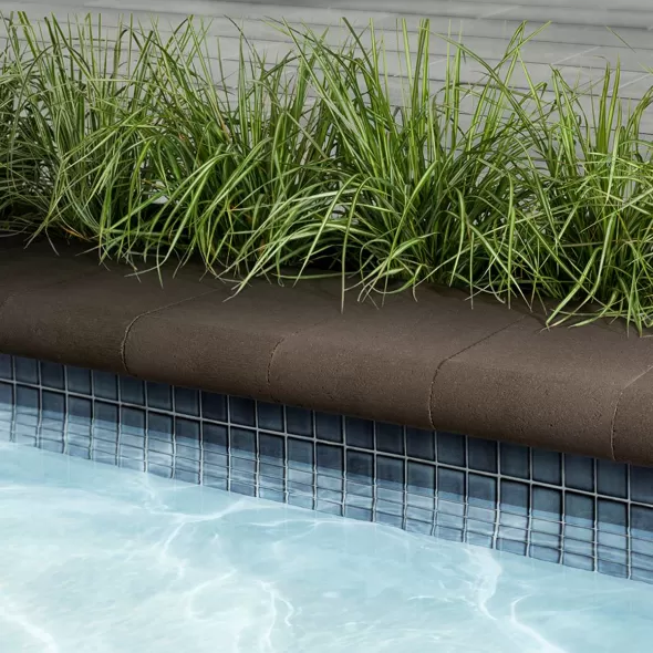 Techo Bullnose Cap Chocolate Brown 180 Ea/Pallet 45 Ea/Layer 4 Layers/Pallet 6" X 12" | 005643