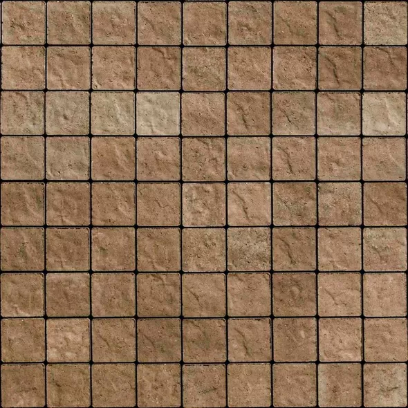 Techo-Bloc Squadra Paver, 3-1/4" x 3-1/4" x 2-3/8", Chestnut Brown | 005662