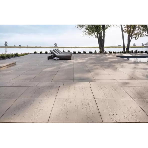 Techo-Bloc Travertina Klean-bloc HD² Paver, 20" x 20-20" x 10", Rock Garden Brown | 006190
