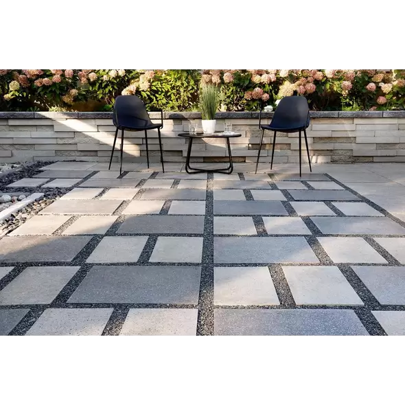 Techo-Bloc Industria Polished HD² Paver, 300X300, Shale Grey | 008482