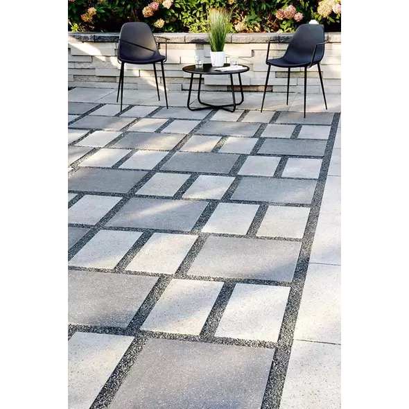 Techo-Bloc Industria Polished HD² Paver, 300X300, Shale Grey | 008482
