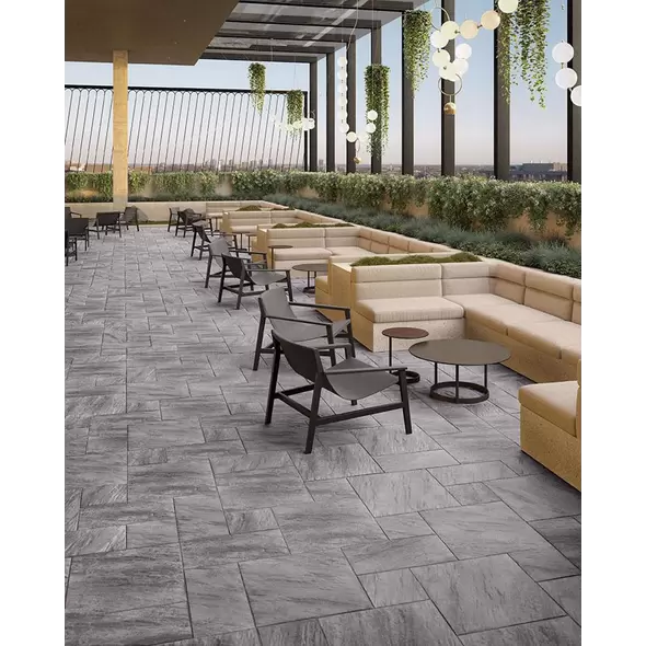 Techo-Bloc Everest HD Slate Paver, 500X500, Shale Gray | 008955