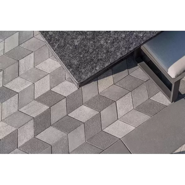 Techo-Bloc Diamond HD² Granitex Paver, 100mm, Shale Grey | 009289