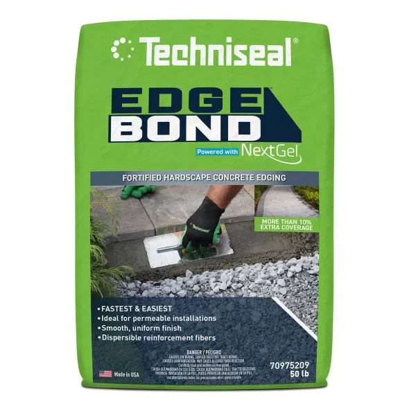Techniseal Fortified Hardscape Concrete Edging Mix, Edge Bond, 50 lb | 70975209