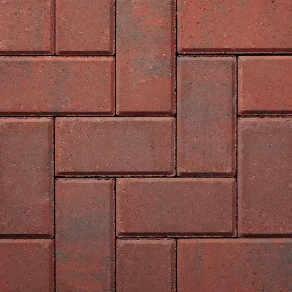 Belgard Holland Paver, 60mm, Red/Charcoal