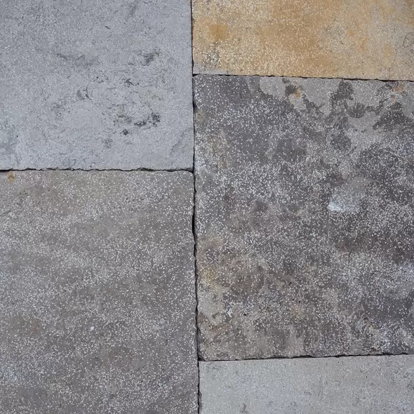 LIMEYRAT GRIS "MARLEY" LIMESTONE BRUSHED FINISH WITH DISTRESSED EDGES, 30, 40, 50 CM WIDE X RANDOM LENGTHS X 2 CM THICK