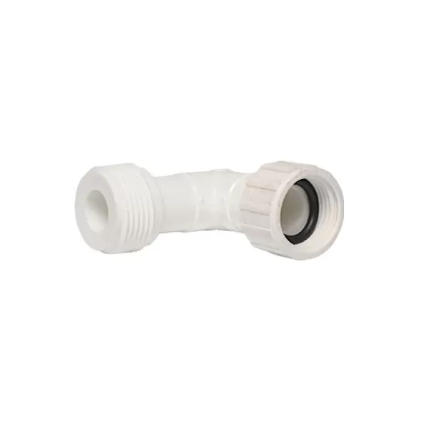 Sch 40 PVC Hose Elbow 3/4" x 3/4" FHT x MHT White | 513-007