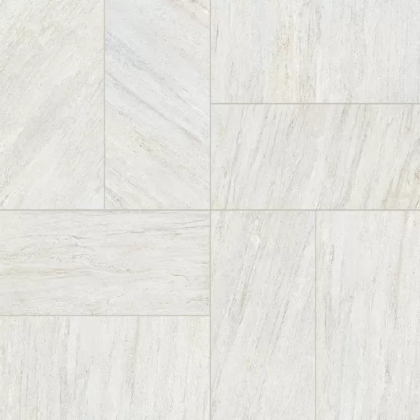 Quartz Bianco Porcelain Paver, 16" X 32" X 3/4" (2 cm), 192 Sf/ Pal 7.11 Sf/ Bx 3.56 Sf/ Ea 16" X 32" X 3/4"