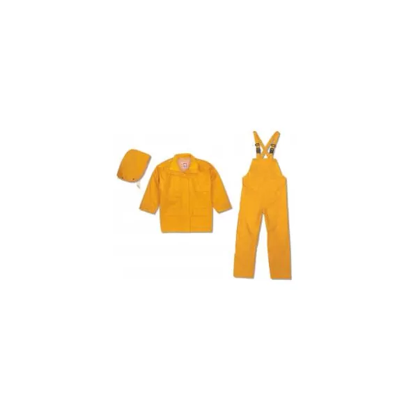 Open Road Ripstop Rain Suit, Large Nylon, Cotton Corduroy Collar, Polyester With Pvc Ribstop | 2900Y-L