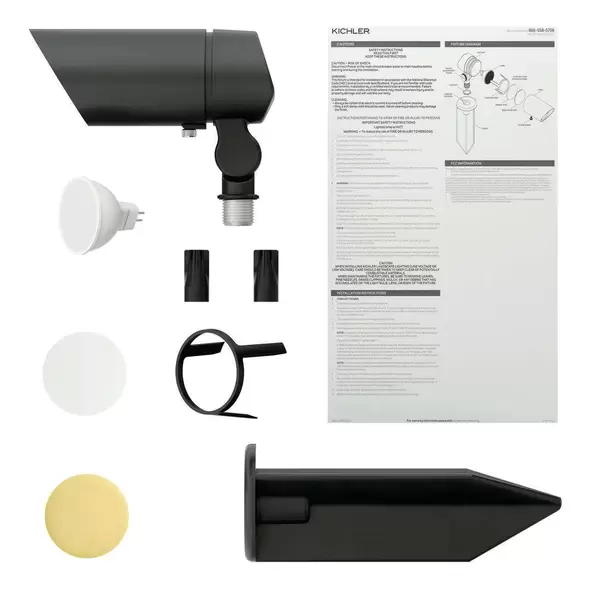 Kichler Adjustable Drop In Accent Kit Black | 16193BKT