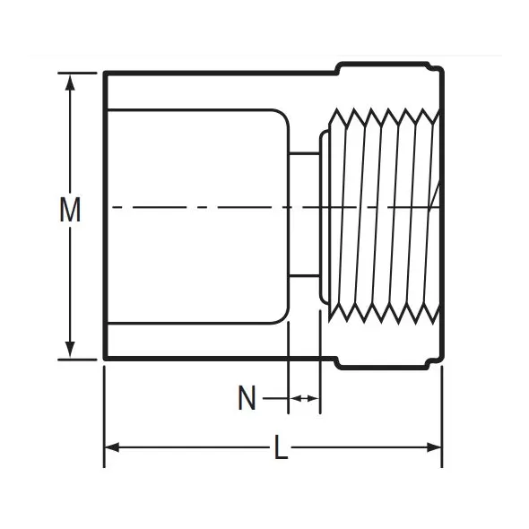 Sch 40 PVC Adapter 1/2" Socket x FIPT White | 435-005UV