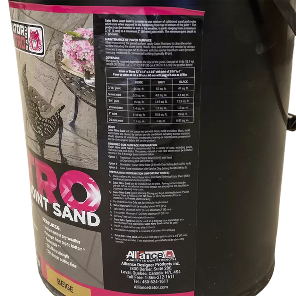 Alliance Designer Products Joint Sand, 40Lb Beige Gator Nitro | GATORNITRO01