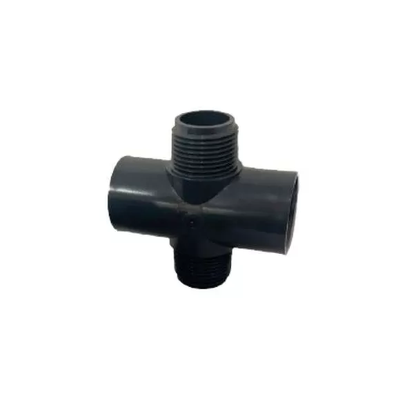 Sch 40 PVC Manifold Cross 1" MPT x Slip | D421